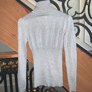 Gray turtleneck sweater